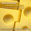 Pocket Sized Cheese Slider Fidget Toy Smooth Flip Spin Portable Adult Stress Relief Toy for Office Travel