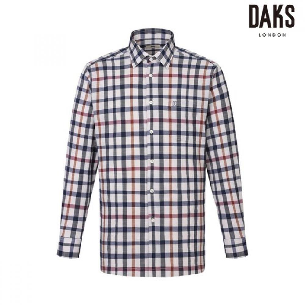 DakS Men S eaSy Care Stretch Check Regular Fit caSual Wool Blend Shirt dmS1Shcl1 white/95
