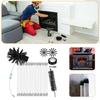 360 Degree Rotating Chimney Brush Kits with Flexible Rods for Effective Cleaning of Pipes Vents Home Professional Use