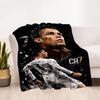 Ronaldo Cr7 Football Legend Blanket Warmthful Decor Perfect for Office Bedding Seaside All-Season Use Modern Ideal Gift For Birthday Valentine'S Day