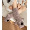 Autumn and Winter Coral Fleece Socks Cat Claw Socks Thick Floor Socks Snow Socks Women Plus Velvet Cartoon Home Tube Sleeping Socks
