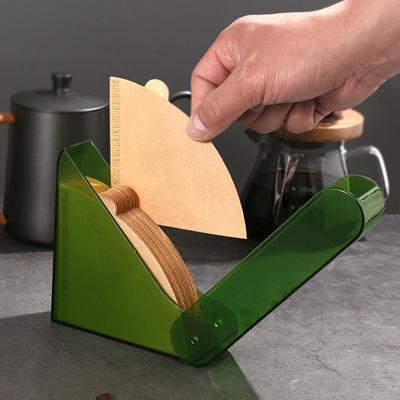 Kahve Filtre Kağıdı Tutucu Kutusu El Damlama Kahve Filtre Kağıdı Saklama Rafı ABS Kapaklı Filtre Kağıdı Saklama Kutusu Kahve aletleri