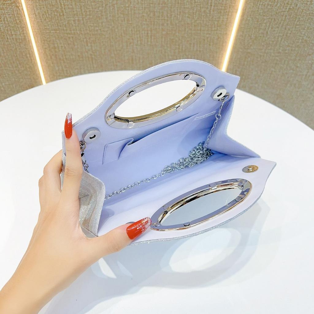 Lightweight Lady Clutch Bag Fashionable Elegant Pleated Handbag For Wedding Party Dating Light Luxury Temperament Crossbody Bags