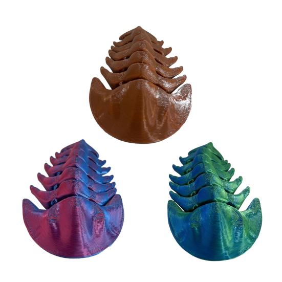 3D Printed Cryptolithus Figurine Articulated Trilobita Fidget Toy Calymenina Model Statue Home Office Desktop Decoration Ornament