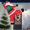 1/1.8M Christmas Inflatable Santa Claus Climbing Wall Decor for Front Door Yard Roof Holiday Outdoor Inflatable Decoration