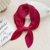70 Folds Solid Color Small Square Scarf Female Plain Color Light And Thin Silk Scarf Professional Spring And Autumn Scarf Decorative Scarf