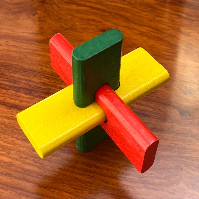 100-Piece Kongming Lock Wooden Puzzle Set for Kids and Adults