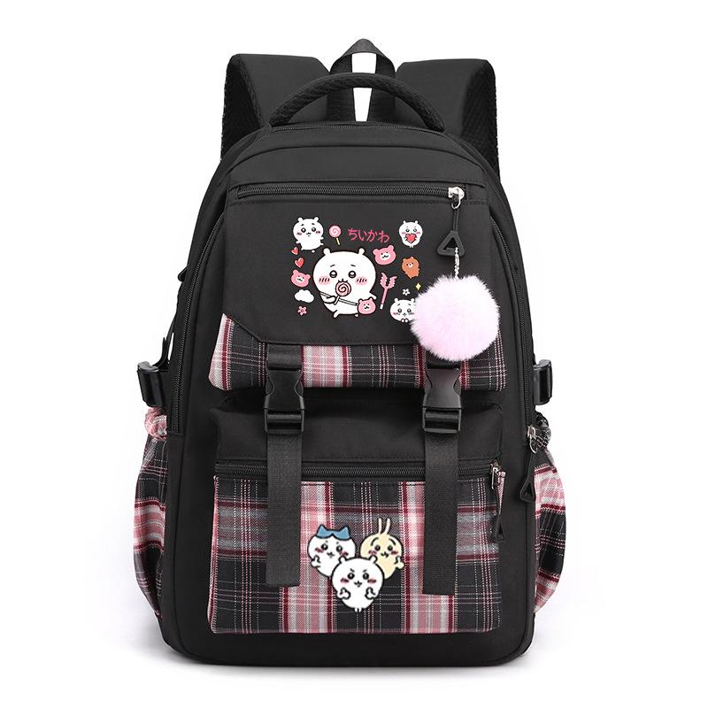 Jiikawa Wow School Bag New Chiikawa Girls Backpack for Primary and Secondary School Students Cute College Style Backpack