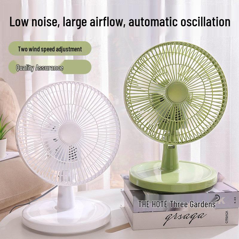 Silent Five-Blade Oscillating Desktop Fan for Home or Office