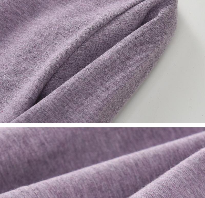 Plus Size Damen-Herbsttop mit Rundhalsausschnitt - 95 % Lycra-Baumwolle, hochelastisch, lange Ärmel, warm.