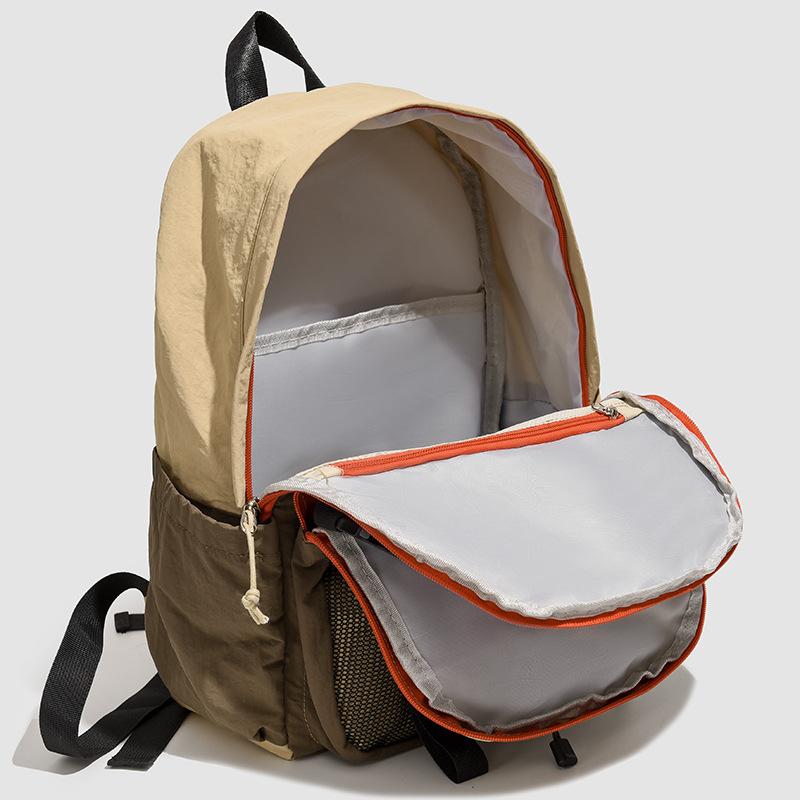 Simple Drawstring Backpack for Women, Large Capacity, Color-blocking, Versatile, Casual Backpack for Commuting, Campus, and College Students