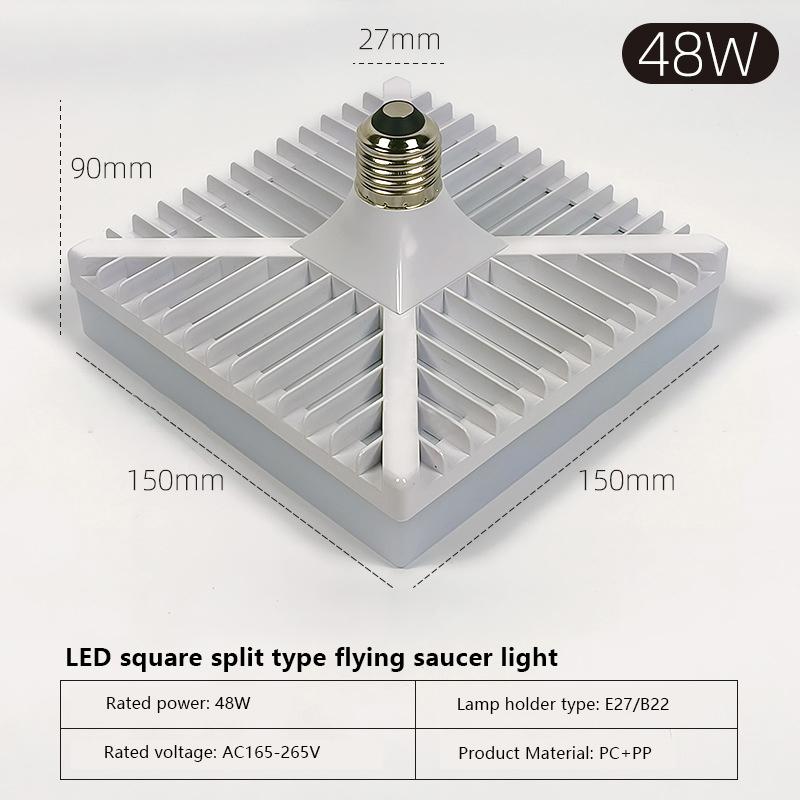 

Светодиодные лампочки E27 Основание Квадратный Потолочный светильник IP44 Водонепроницаемый Энергосберегающий свет В помещении Для гостиной Коридора Ванной комнаты Светильники A4