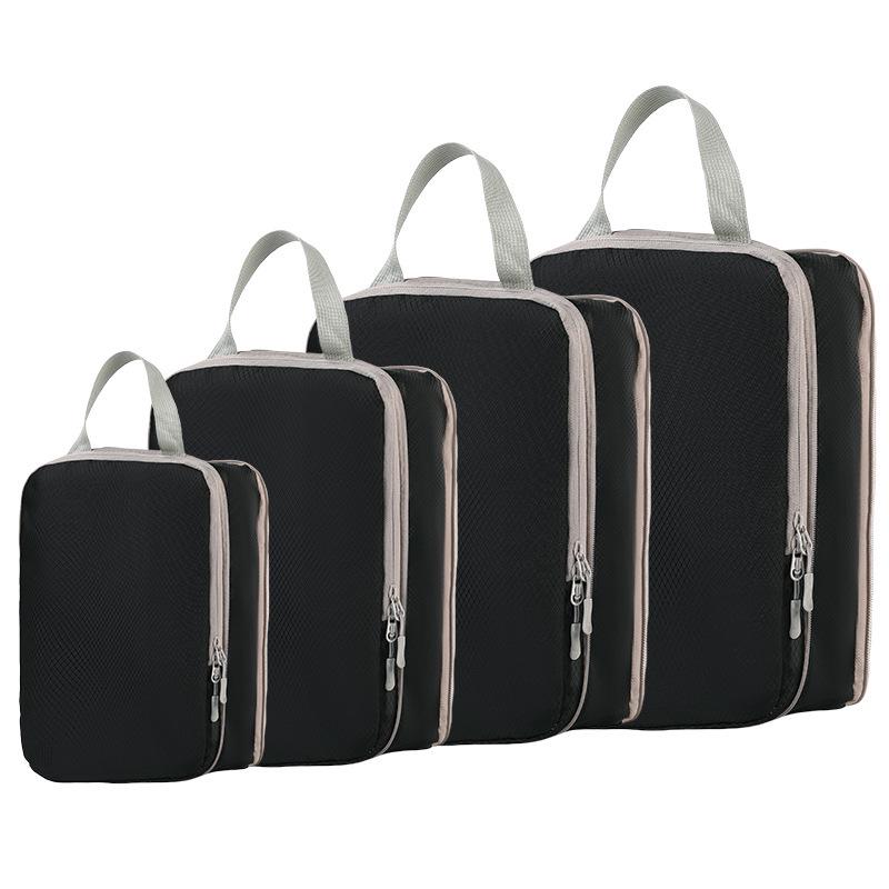 Four-Piece Compression and Moisture-Proof Travel Storage Bag Set for Luggage, Toiletries, and Makeup