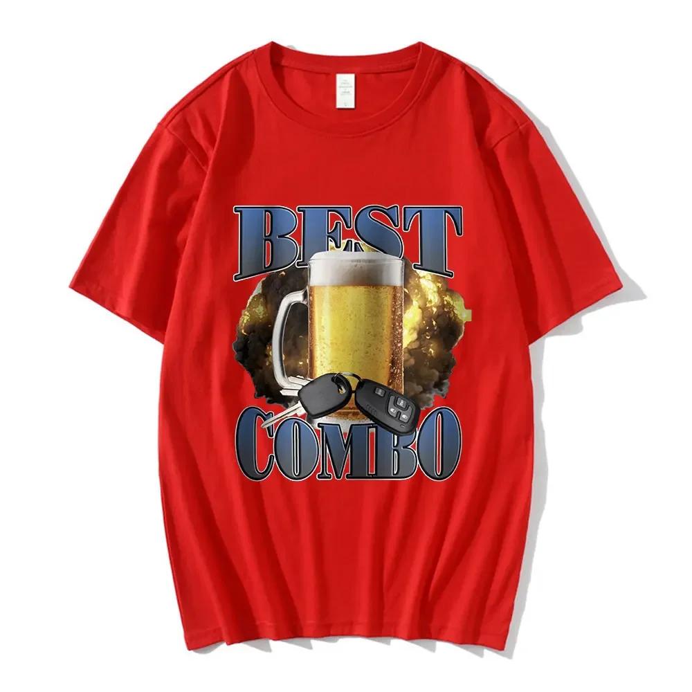 Best Combo Print T Shirt Funny Drunk Driving Short Sleeve T-shirts Women Casual T Shirts Streetwear