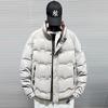 Winter Men's Short Color-blocking Stand Collar Jacket Korean Style Slim Warm Lightweight Thickened Simple Cold-proof Down Jacket for Men
