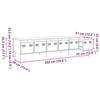 VidaXL Meuble TV blanc 202x39x43,5 cm acier laminé à froid, banc TV, meuble métallique, meuble multimédia, buffet TV, meuble 3307154