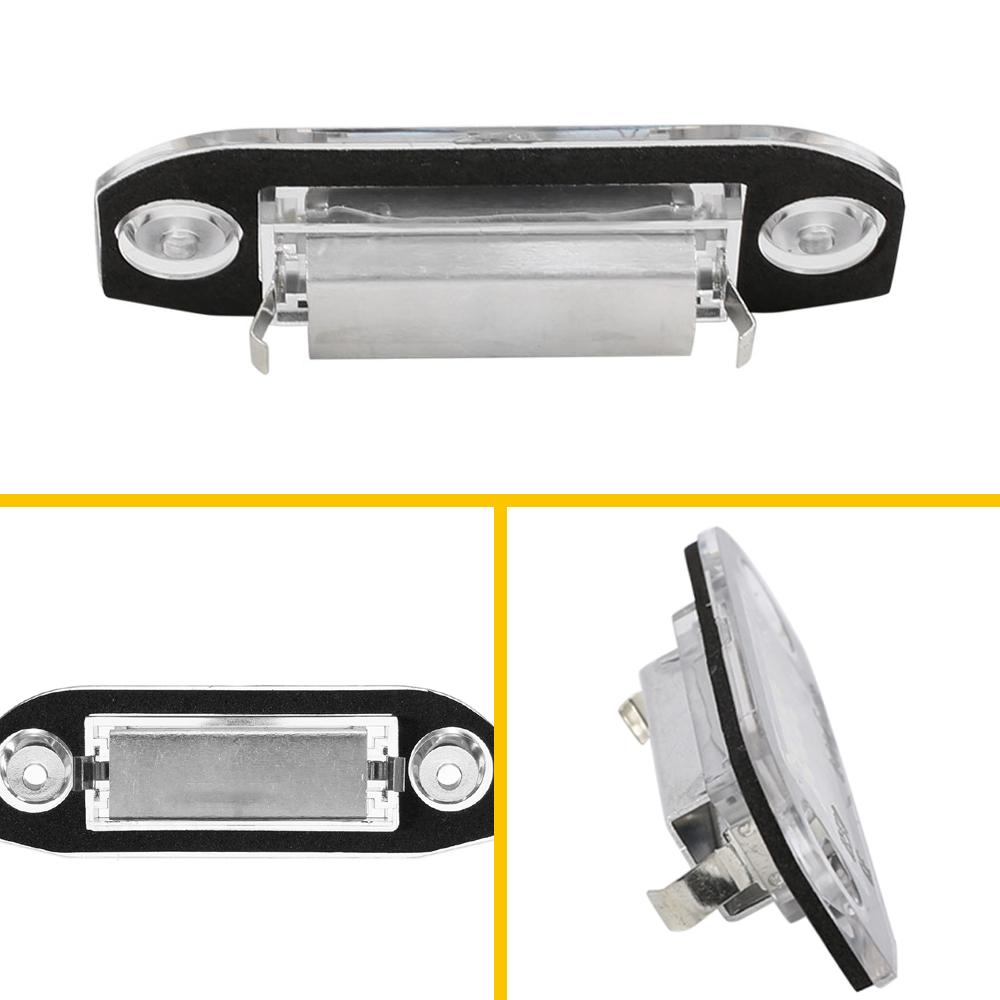 2Pcs Error Free Car LED Number License Plate Lights For Volvo XC70 XC60 XC90 S60 II V70 S80 C30 C70 V60 V50 S40 LED 6000K White License Plate Covers