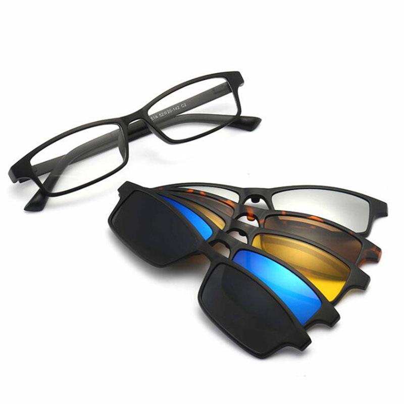2251 Magnet Clip Square Small Frame High Performance Myopia Eyeglasses 0 -0.5 -0.75 -1.0 -1.5 -2.0 -3.0 -4.0 -5.0 To -6.0