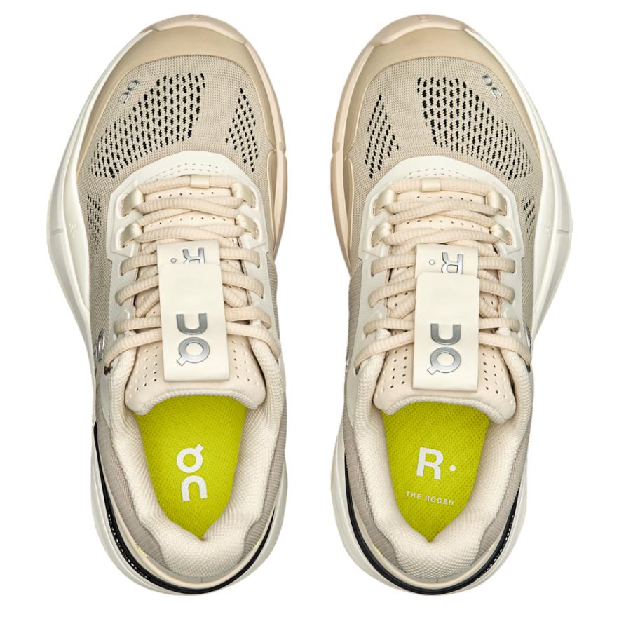 On The Roger Pro Slip Resistant Abrasion Resistant Low top Tennis Shoes Women's Beige Yellow 48.97664