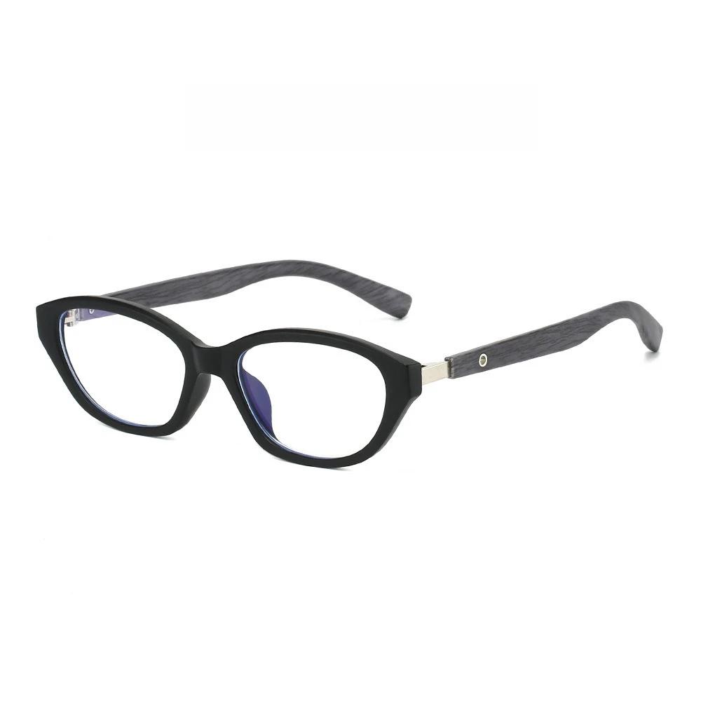Women'S Imitation Wood Luxury Cat-Eye Reading Glasses Trend High-Definition Comfortable Durable Anti-Blue Eyeglasses 0 To +4.0