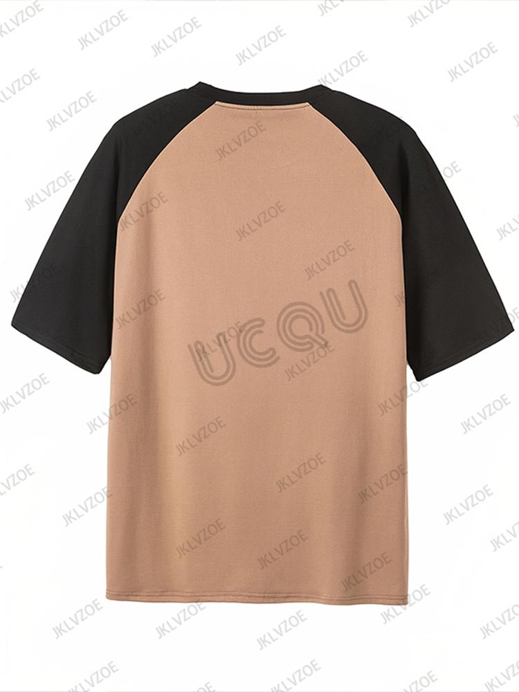 Summer Fun Cat Print Women's Patchwork Short-Sleeve T-Shirt Harajuku Style Soccer Jersey Sporty Loose Top
