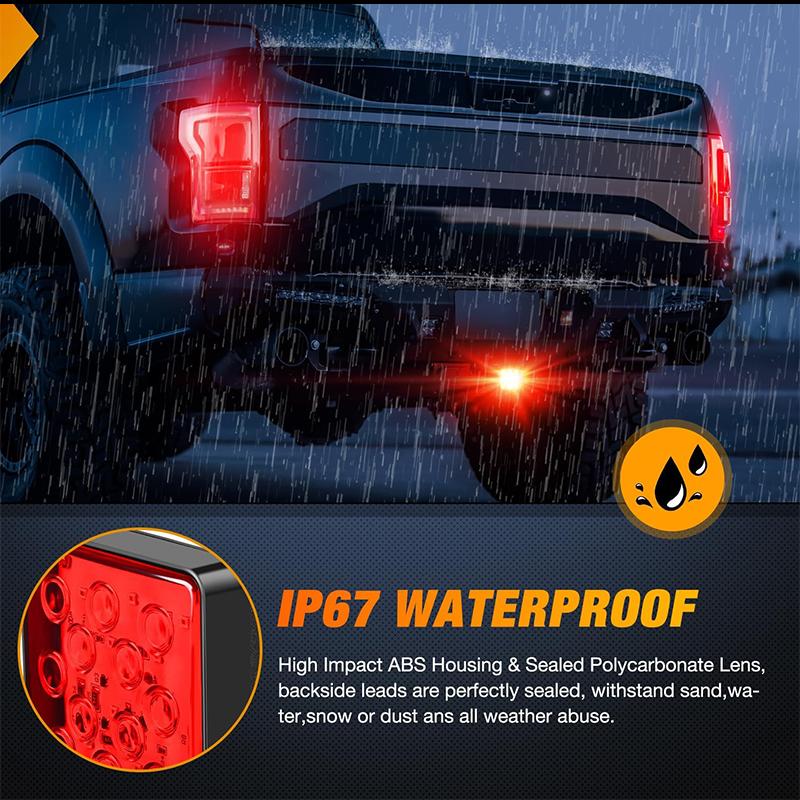 1pc Car taillight Trailer Truck Hitch Towing Receiver Cover Red 15-LED LED Tail/Brake Light For Truck SUV Trailer Brake Light