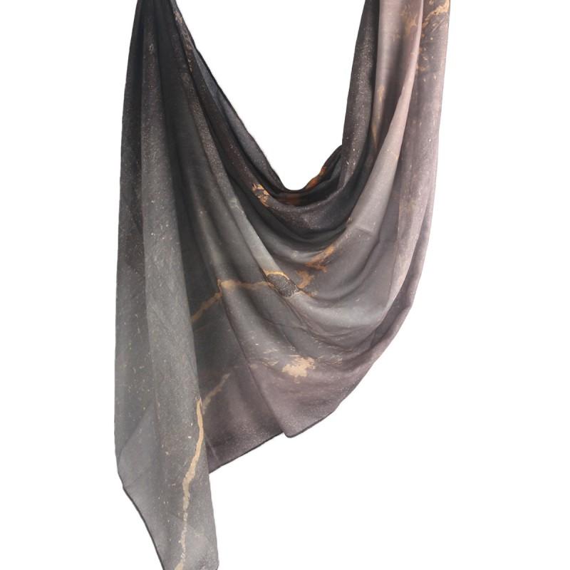 Watercolor Print Cotton Scarf Women 180x80cm Lightweight Wrap Shawl Ethnic Style Headscarf All Season Fashion Accessory