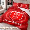 Hull KR Printed Bedding Set Custom Name Text 1 Duvet Cover 2 Pillowcases For Bedroom