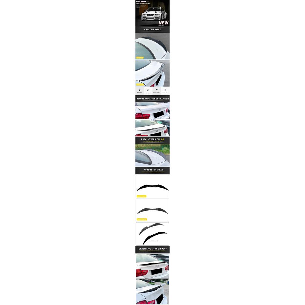 For BMW Accessories Serie 3 E90 2004 2006 2007 2008 2009 2010 2011 M Tuning Sedan Car Rear Trunk Spoiler Wing Lip