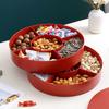Creative Festive Fruit Plate With Lid Dried Fruit Storage Box Light Luxury Candy Plate Household Living Room Tea Table Zero Food Melon Seed Fruit Box