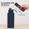 For MagSafe 1000ML Insulated Bottle Water Bottle with Rotating Phone Holder Thermal Water Cup Vacuum Cup for iPhone 12 and Above