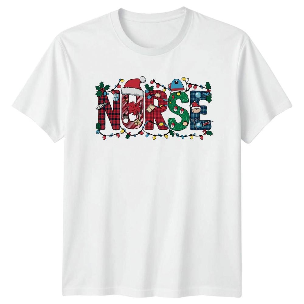 Nurse Christmas Professions Unisex Graphic Tee Holiday Unisexs Unisexs TShirt S