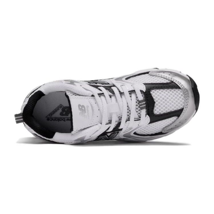 New Balance Comfortable Durable Low Top Casual Shoes Kids sneaker White Black PZ530LB-1