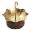 Tea Strainer for Cups and Teapots, Umbrella-Shape 304 Rustproof Steel Infuser Loose Leaf Filter with Wood Drip Rest Base