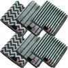 imaa Imabari Certified Hand Made in Cotton and 6 Count Towels/Handkerchiefs, 25cm, Japan, Polyester, Vacuum-Compressed Pack, CM-Green Assortment,