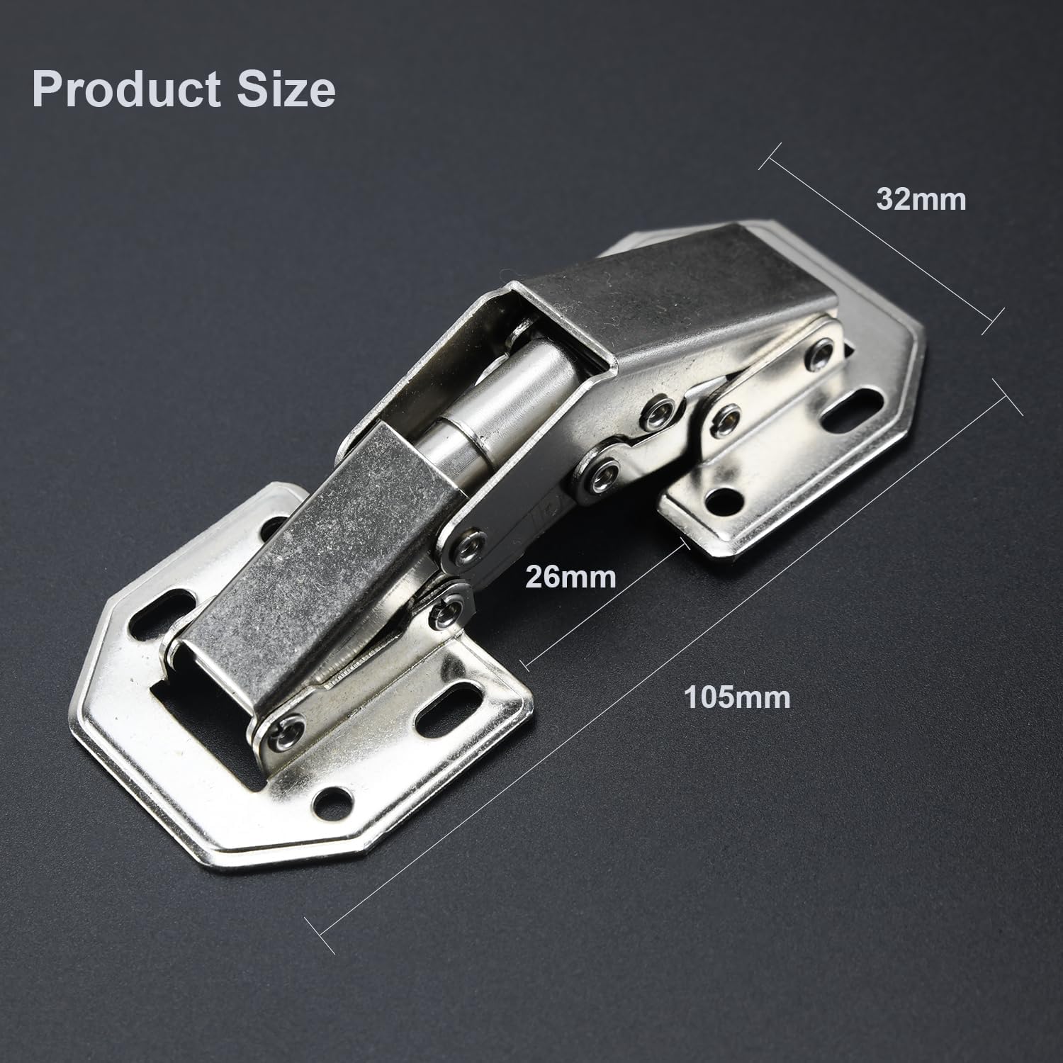2 шт. Петли для кухонных шкафов, Скрытые петли для дверей шкафов, Петли для накладного монтажа, Скрытые петли для дверей шкафов без рамы