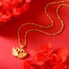 Meier Necklace: european and american chic embossed copper necklace, creative minimalist gold necklace