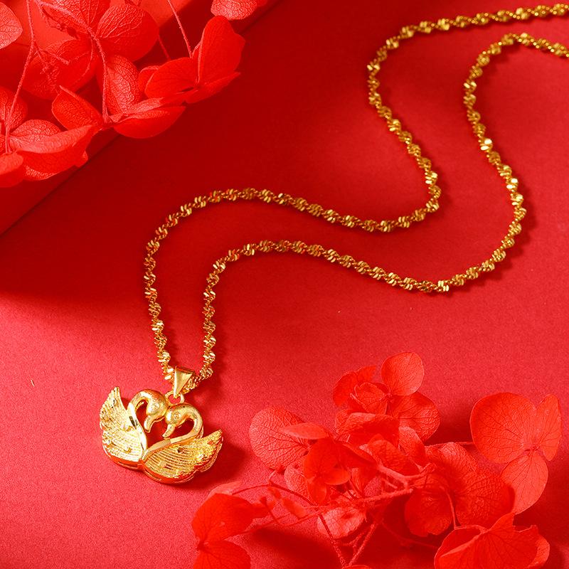 Meier Necklace: european and american chic embossed copper necklace, creative minimalist gold necklace