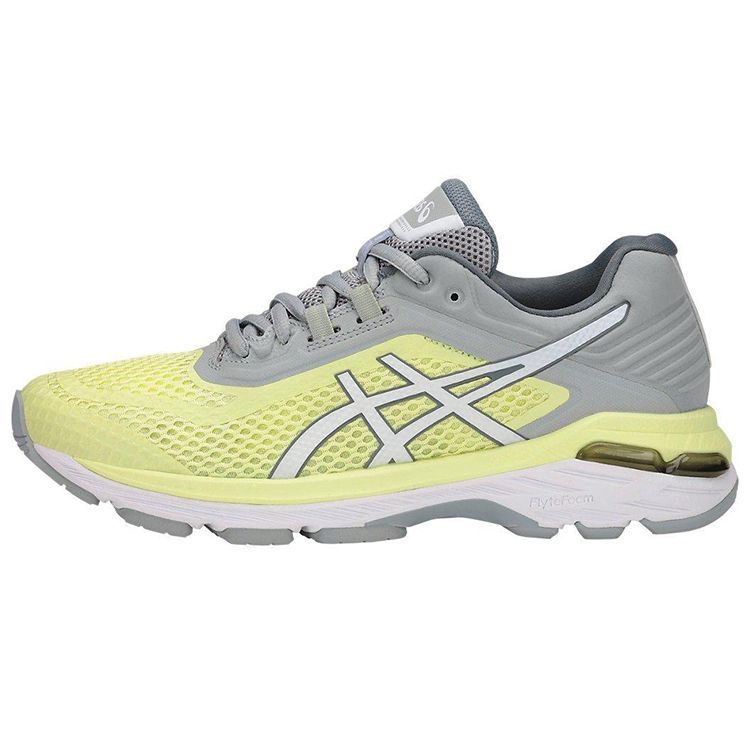 Asics GT-2000 6 Breathable Durable Low-Top Running Shoes Women Sneakers Yellow Gray T855N-8501