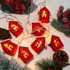 1.5M Mini Wooden House String Light Christmas LED Garland Xmas Tree Hanging Ornament Fairy Lamp Kids New Year Gift Navidad decor