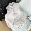 2025 Spring Clothing Stand-up Collar Pink Vest New Retro Jacquard Luxury Improved Back