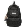 School Bag New Large Capacity Trend Versatile Junior High School Student School Bag Couple Fashion Embossing Simple Casual Lightweight Backpack