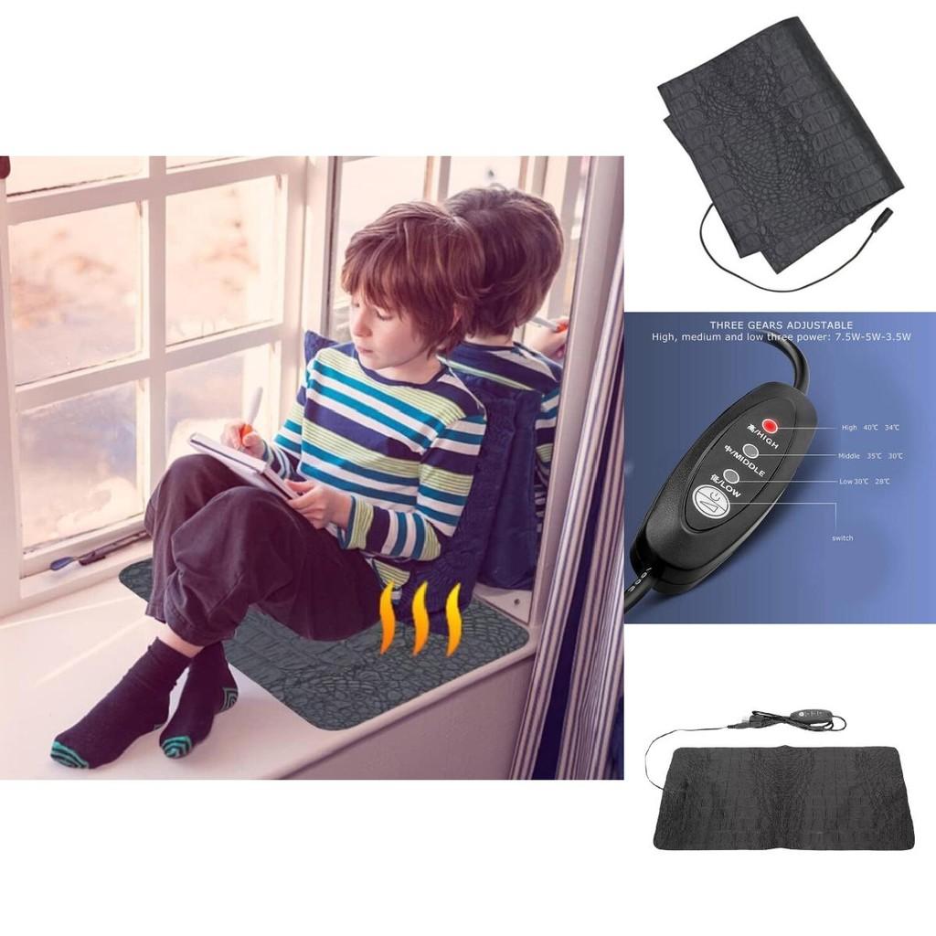 Premium Usb Heated Pet Mat With Adjustable Temperature For Dogs And Reptiles In Crocodile Pattern Leather