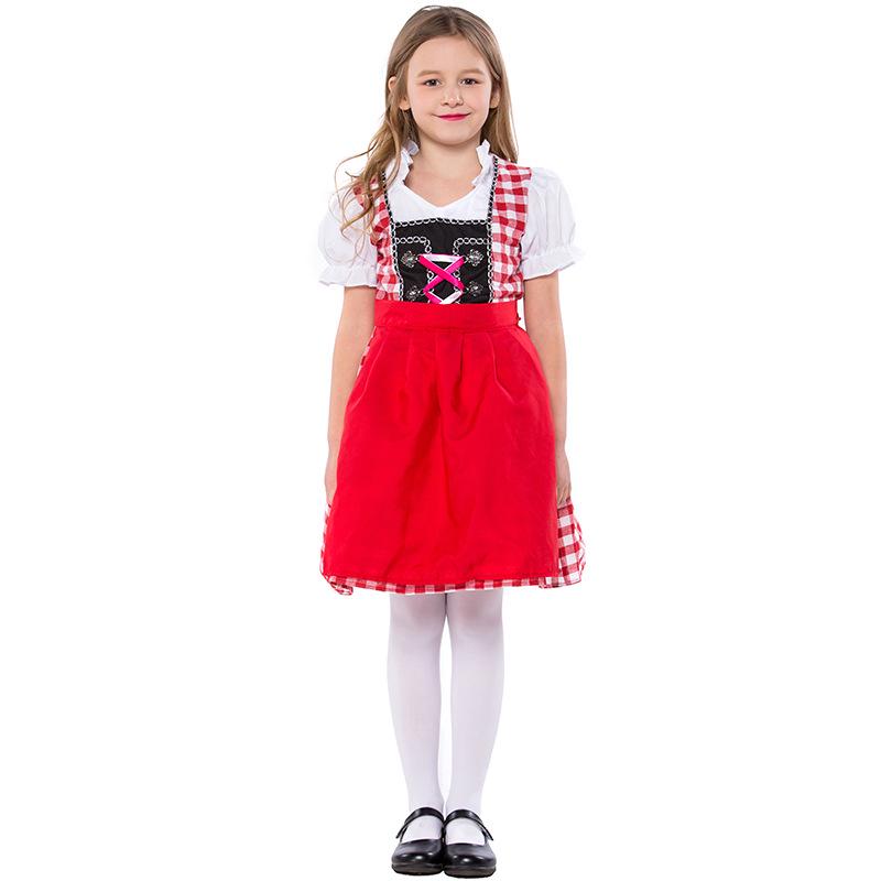 Kinder Mädchen Zimmermädchen Cosplay Feiertag Verkleidung Outfit Traditionell Deutsch Bier Schulaktivitäten Party Rollenspiel Kostüm