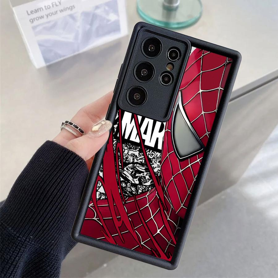 Marvel Spider-Man Soft Shell Phone Case for Samsung Galaxy S24 Plus S23 FE S24Ultra S25 Edge S20FE S25 Ultra S21 S22