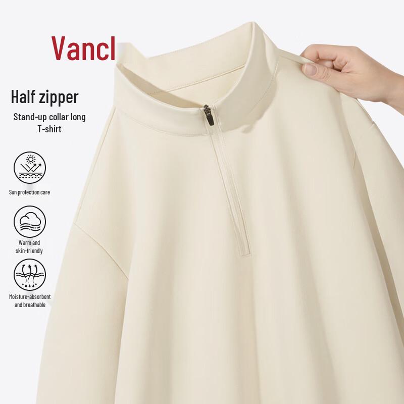 VANCL Men s Quick-Dry Half-Zip Long-Sleeve Sports T-Shirt XL