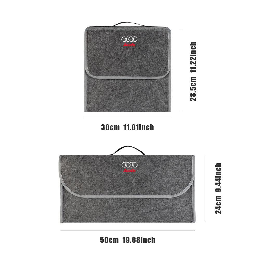 1Pcs Car Soft Felt Storage Bag Organizer Cars Foldable Trunk Bag For Audi S5 S6 S7 S4 S8 TT TTS A4 B8 A3 B6 A6 C7 C6 B7 Q5 Q7 C5 A5 B5 A7 A1 Q3 A8L Q8