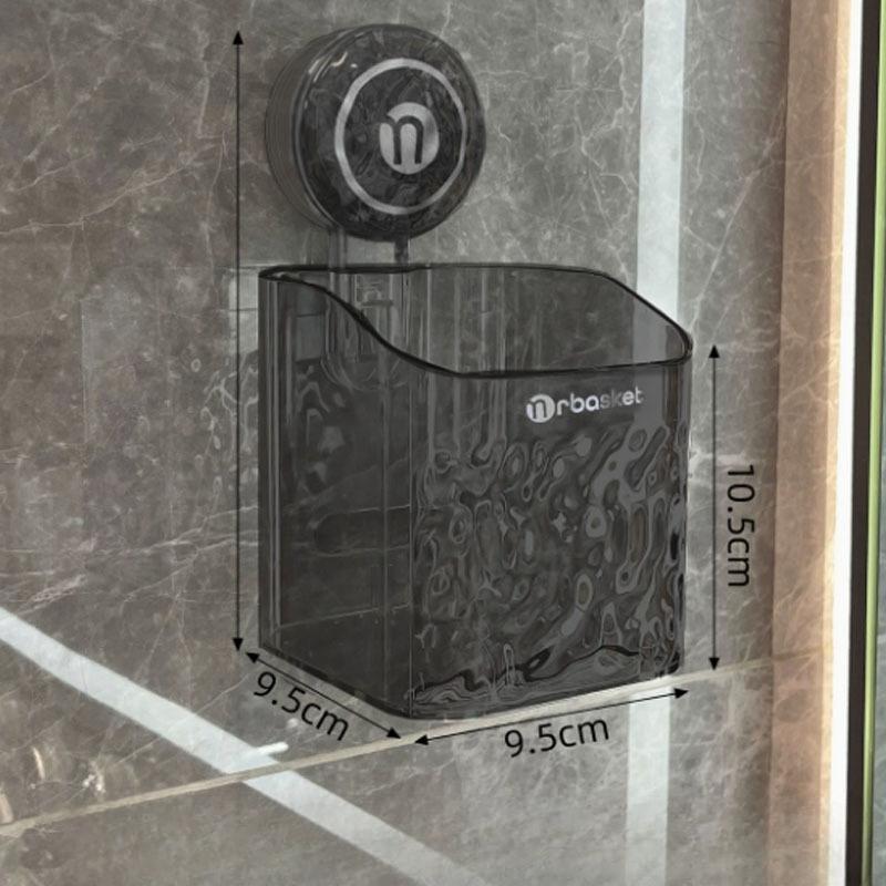 Shower Suction Cup Shelf Basket Light Glacier Pattern One Second Installation Bathroom Organizer Storage Rotating To Suck Remove