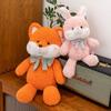 Teddy Bowknot Plaid Bear Sheep Fox Rabbit Plush Toy Stuffed Animal Gift Doll