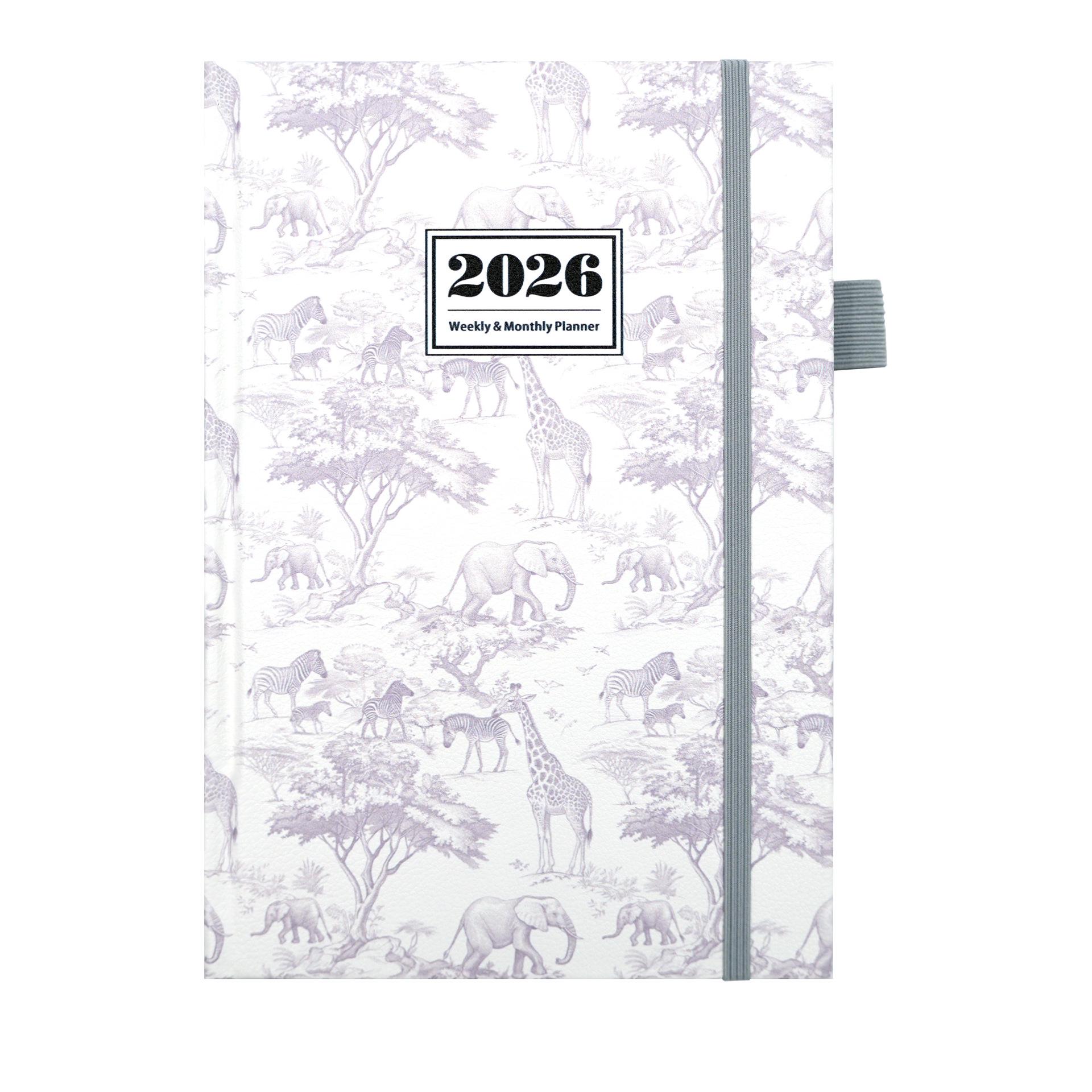 2026 A5 Planner: English Efficiency Handbook with Letter Tabs and Calendar Leather Cover